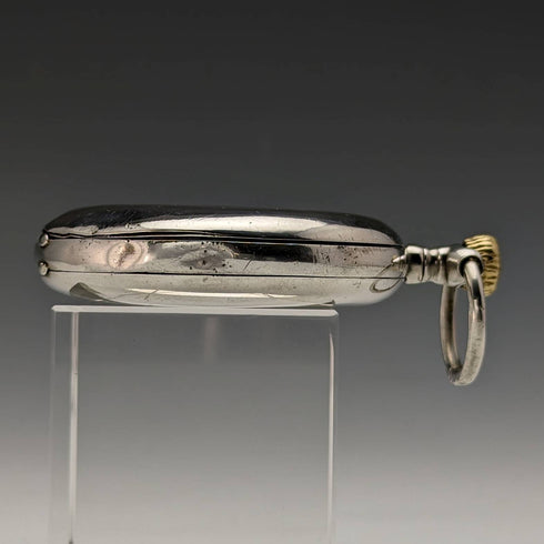 Around 1900 Antique Omega pocket watch silver side hunter case works well